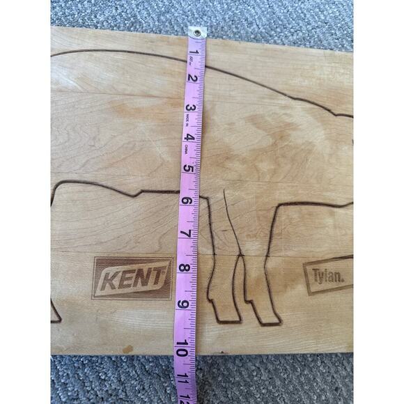 Vintage  KENT “Arnold the Pig” Tylan Wood Cutting Board 15x10 - Picture 5 of 5